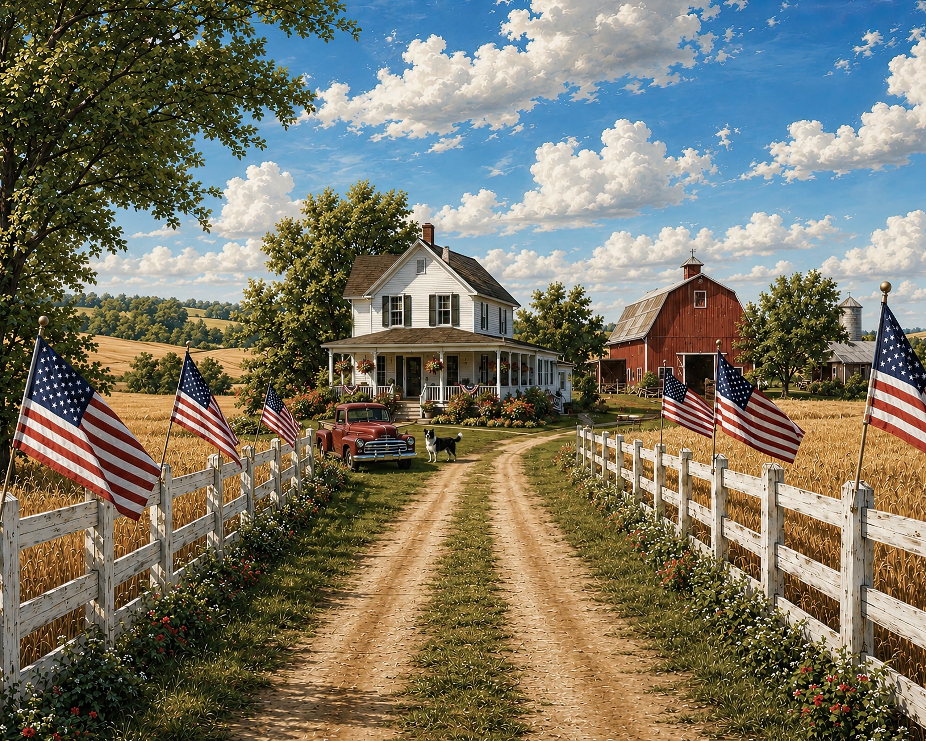 July Over the Farmstead