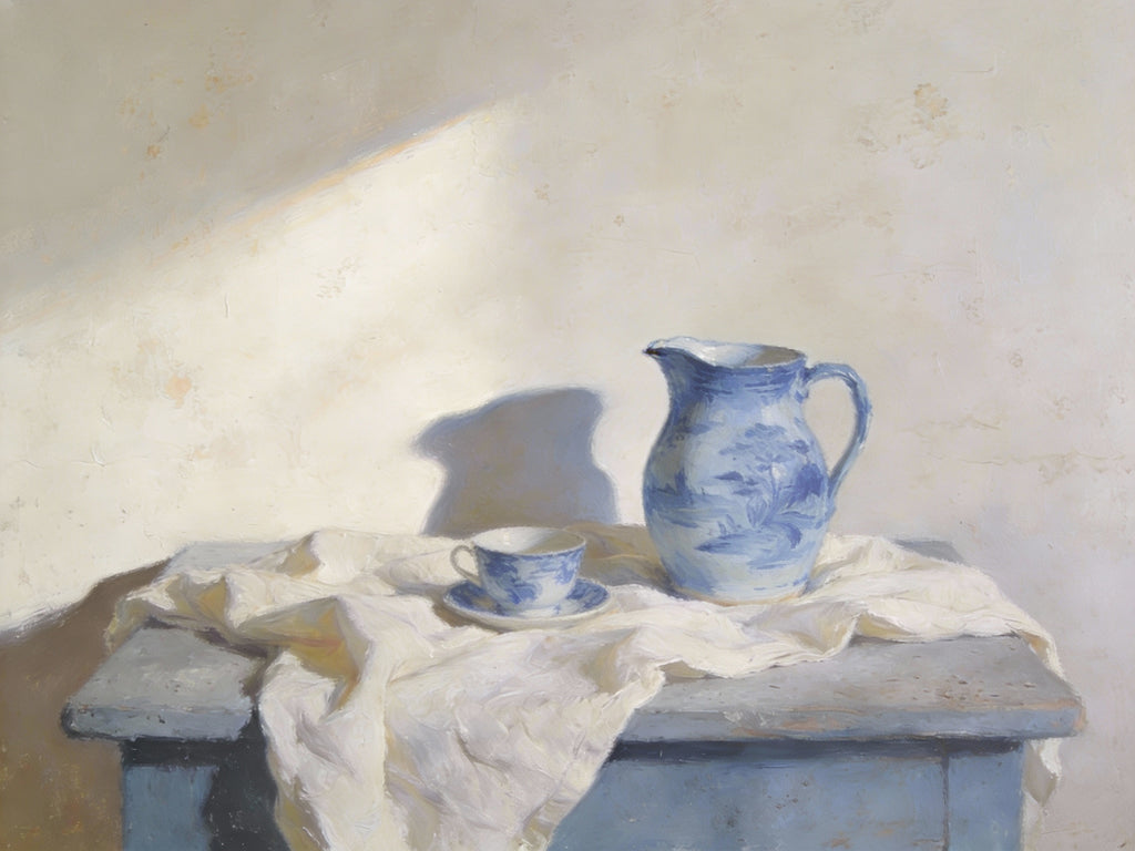 Tea Time in Blue