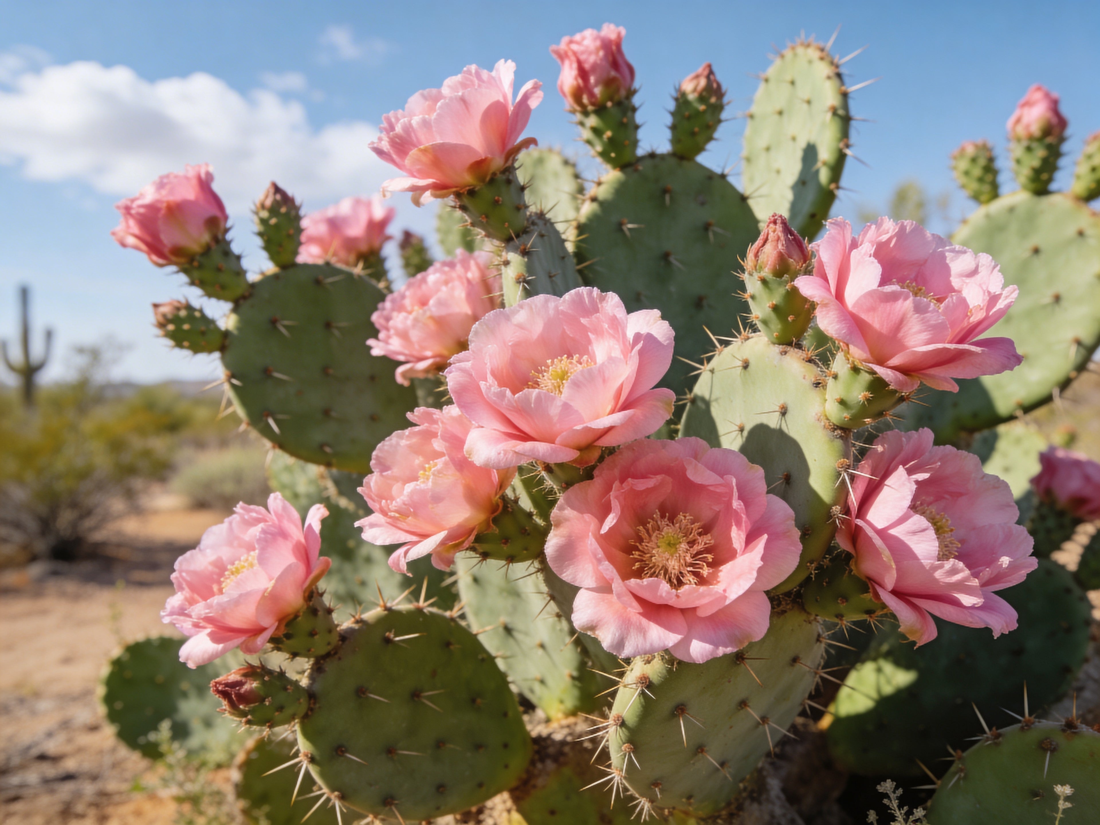 Prickly Pear in Bloom