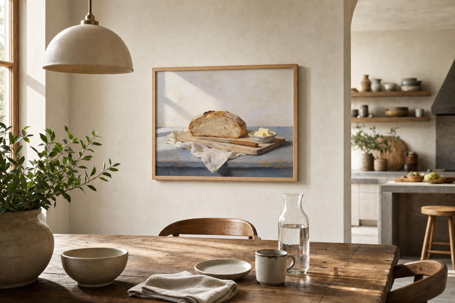 Warm Bread & Butter framed room mockup 3
