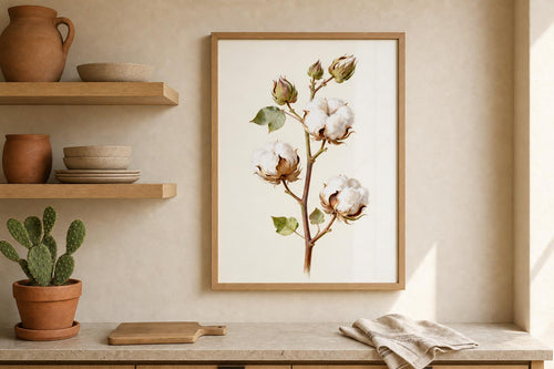 Cotton on a Sunday Line framed room mockup 1