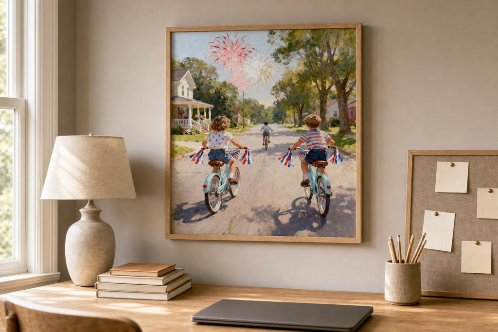 Fireworks at the End of the Street framed room mockup 1