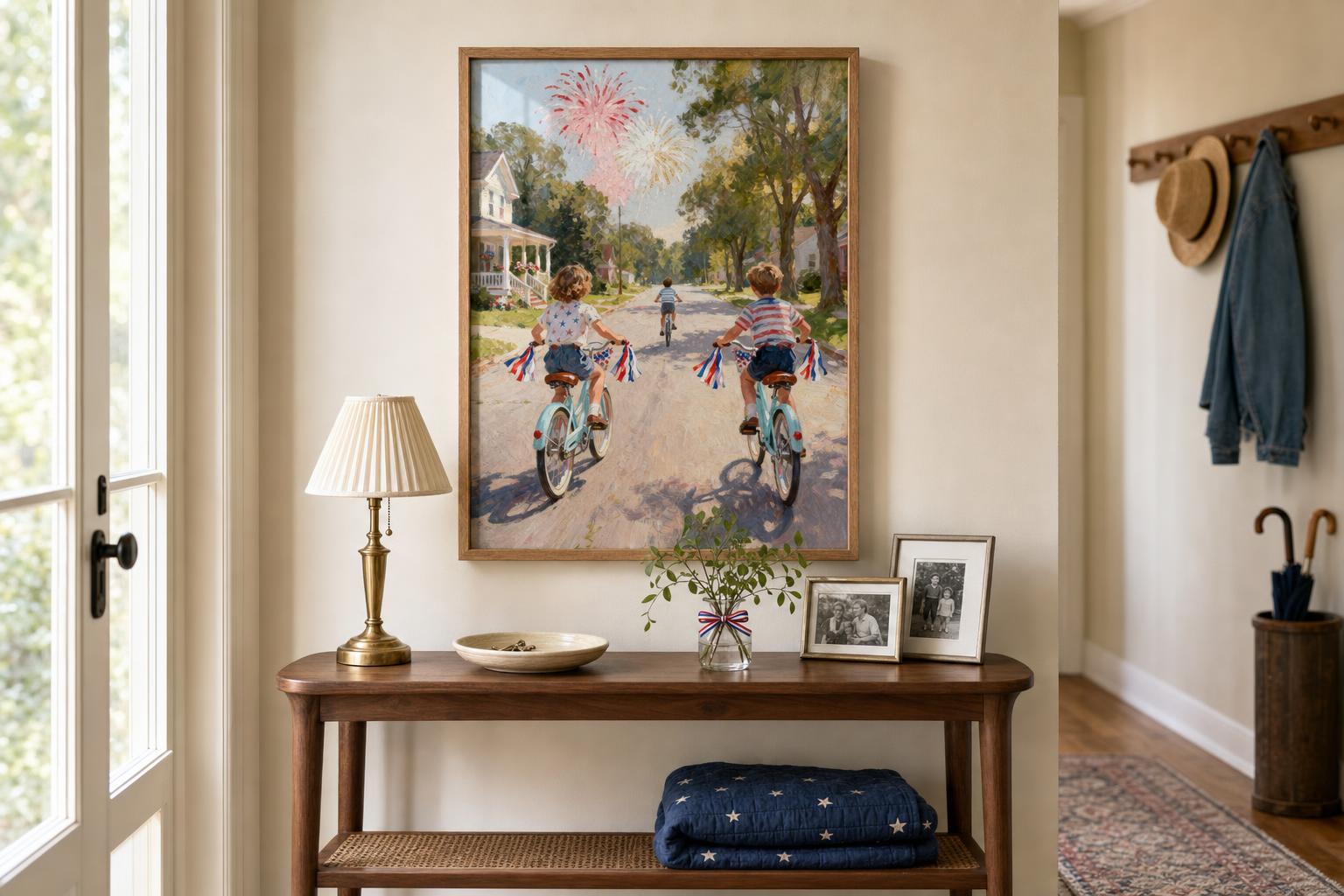 Fireworks at the End of the Street framed room mockup 3
