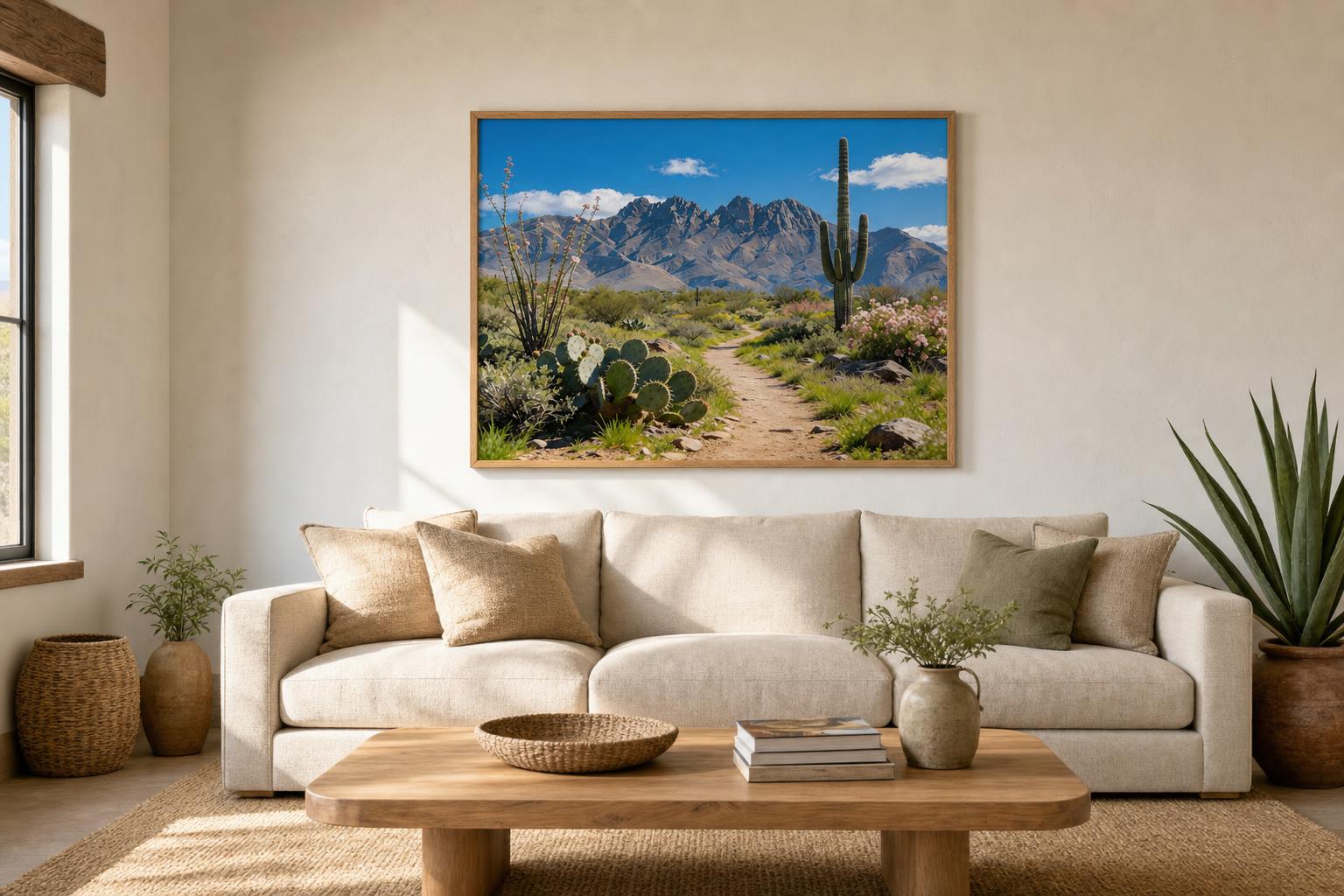 Four Peaks Before Sundown framed room mockup 1