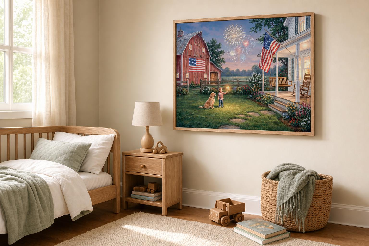 His Best Friend, His Flag framed room mockup 1