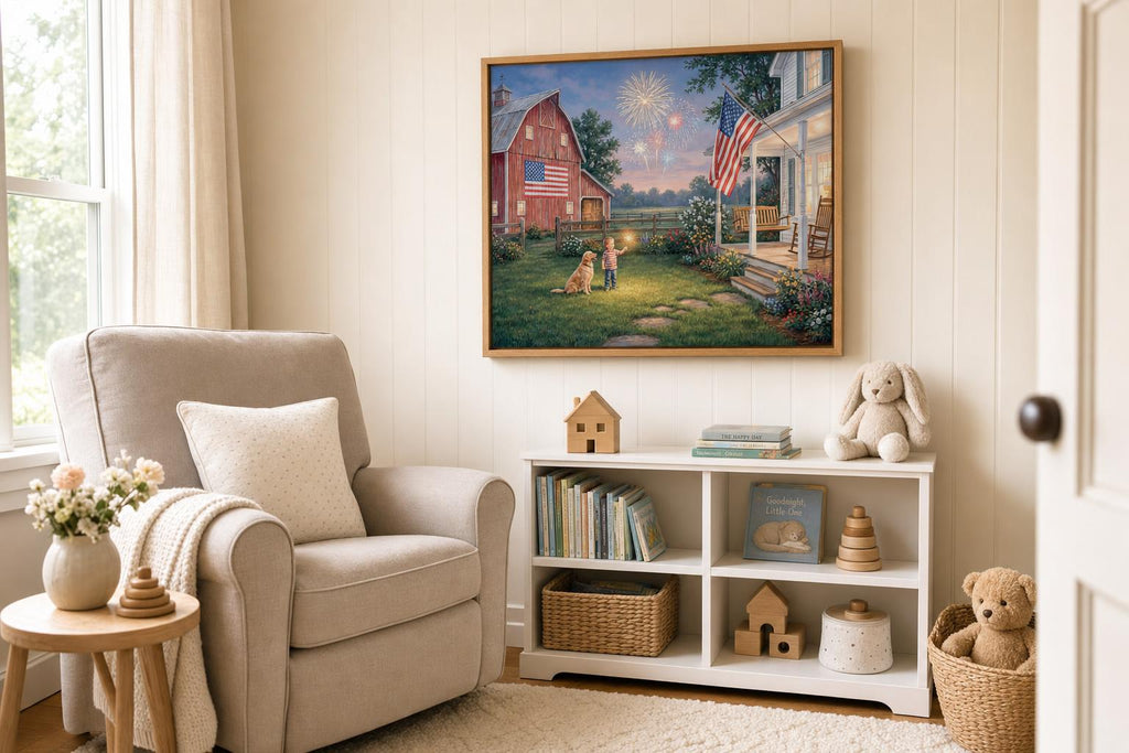 His Best Friend, His Flag framed room mockup 2