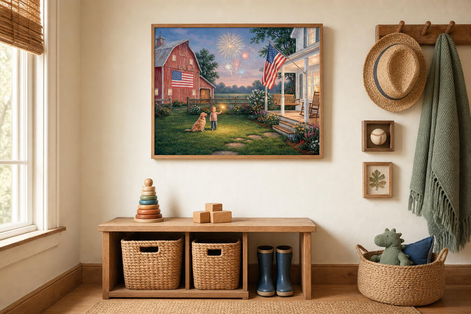 His Best Friend, His Flag framed room mockup 3