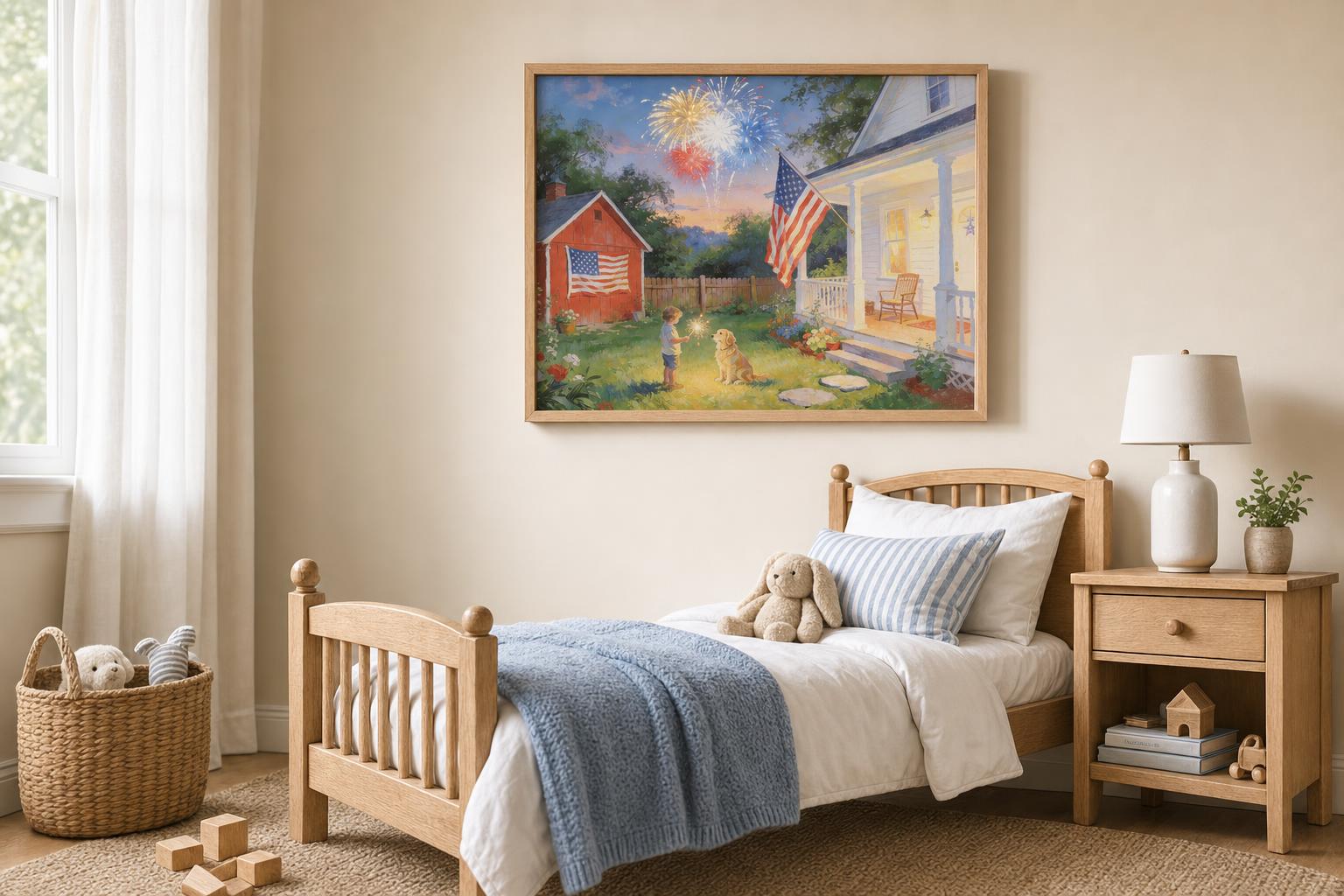 His Best Friend, His Flag II framed room mockup 1