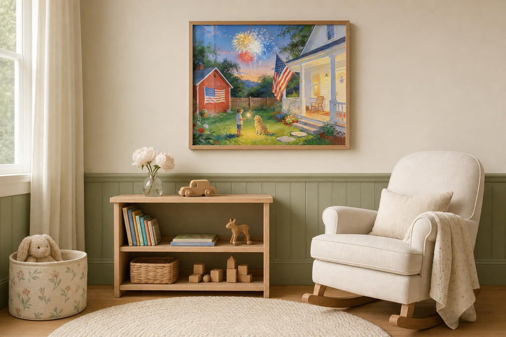 His Best Friend, His Flag II framed room mockup 2