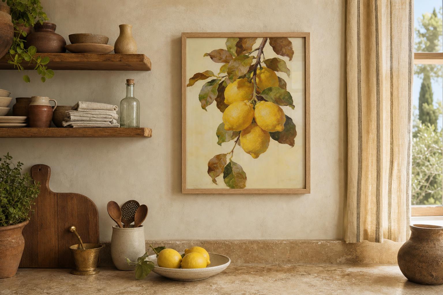 Bright Lemons framed room mockup 2