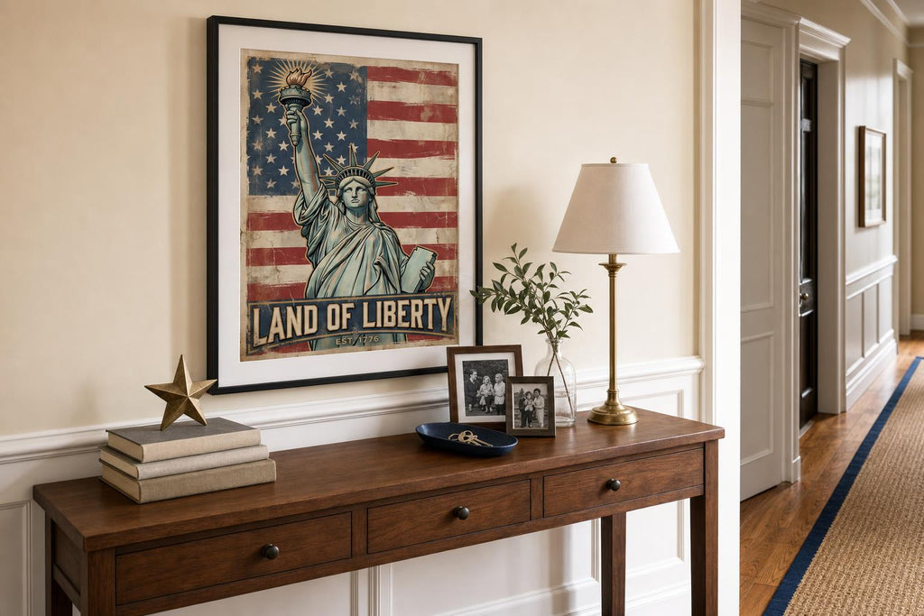 Liberty Keeps Her Watch framed room mockup 3