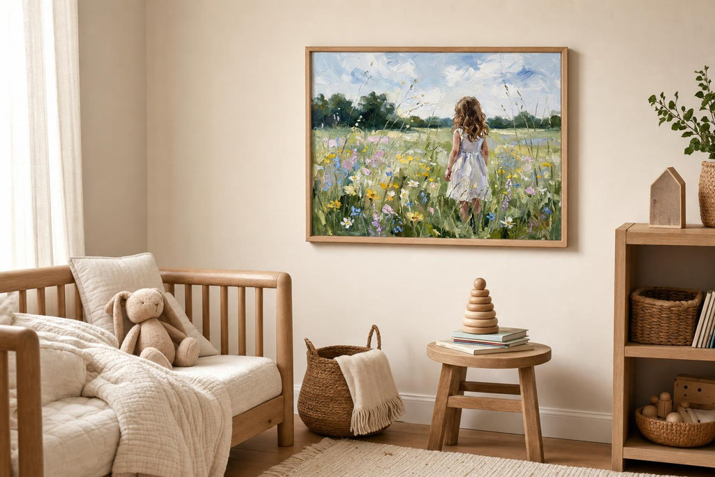 Little Wonder in the Wildflowers framed room mockup 1