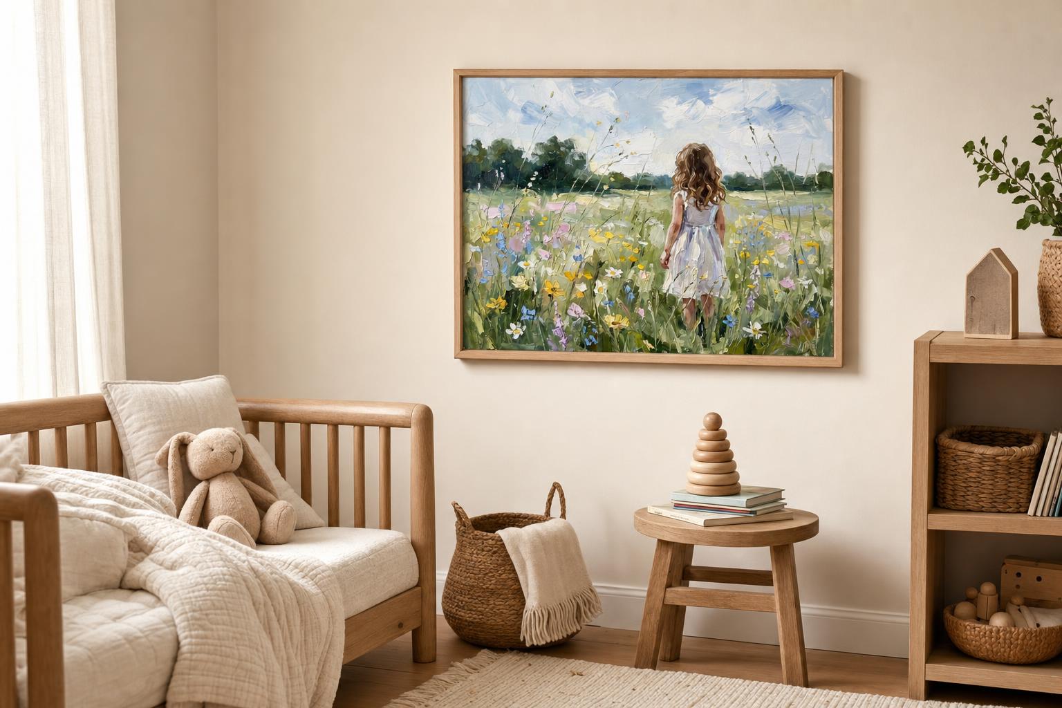 Little Wonder in the Wildflowers framed room mockup 1