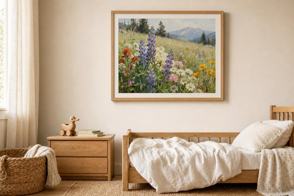 Meadow After the Rain framed room mockup 1