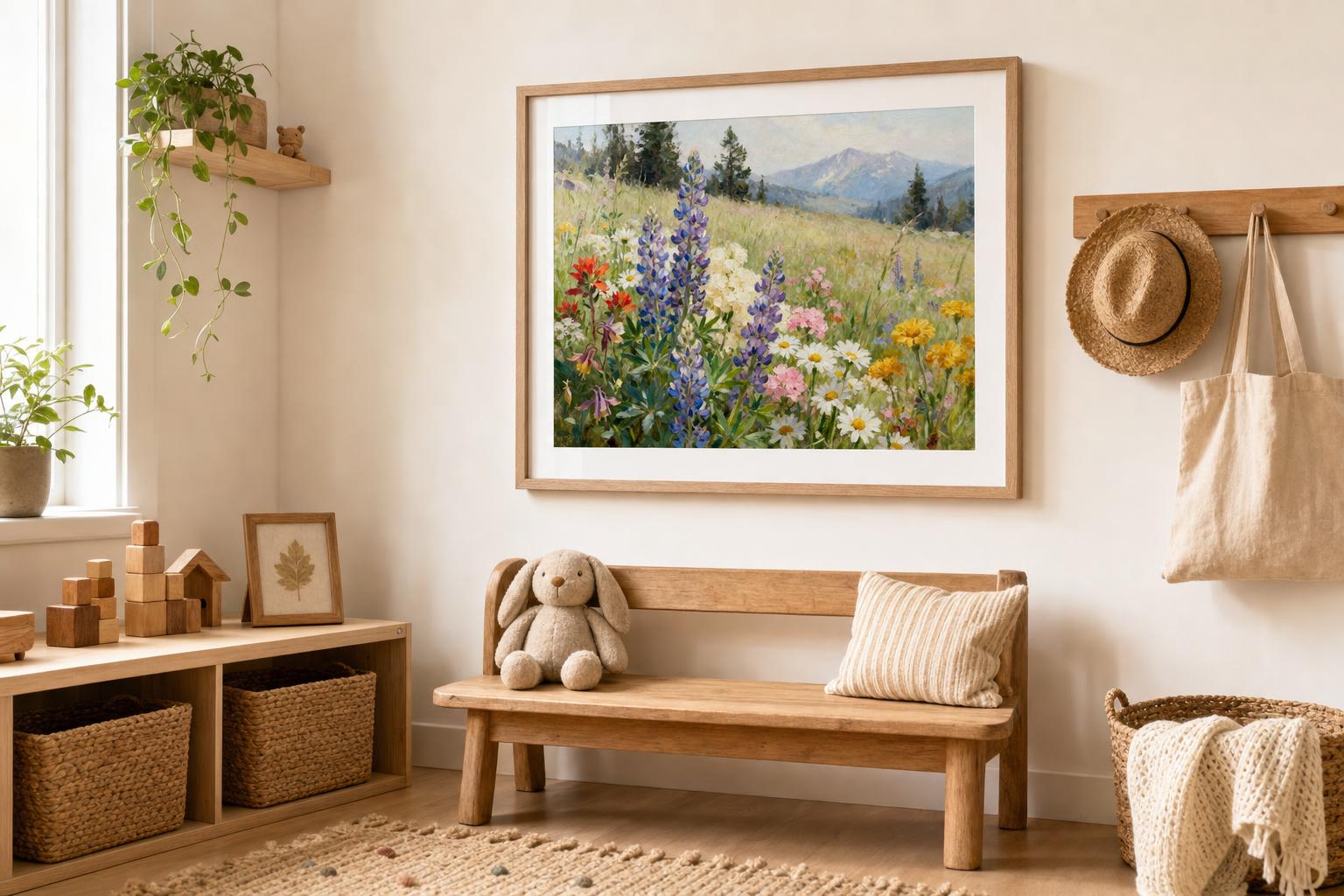 Meadow After the Rain framed room mockup 3