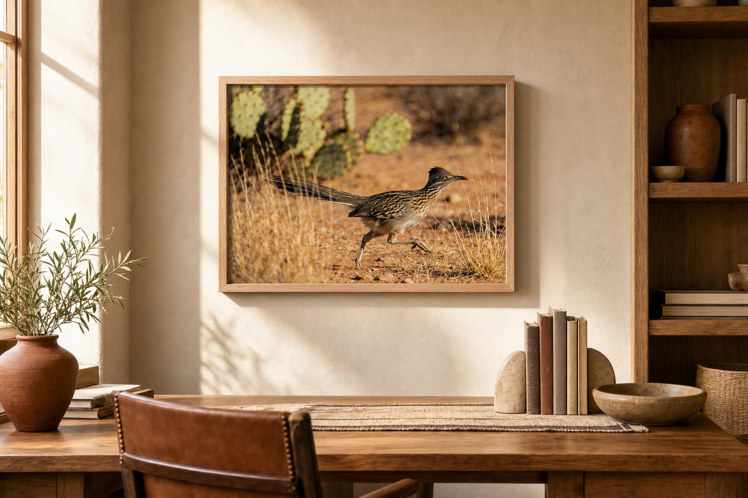 Messenger of the Sonoran Morning framed room mockup 2