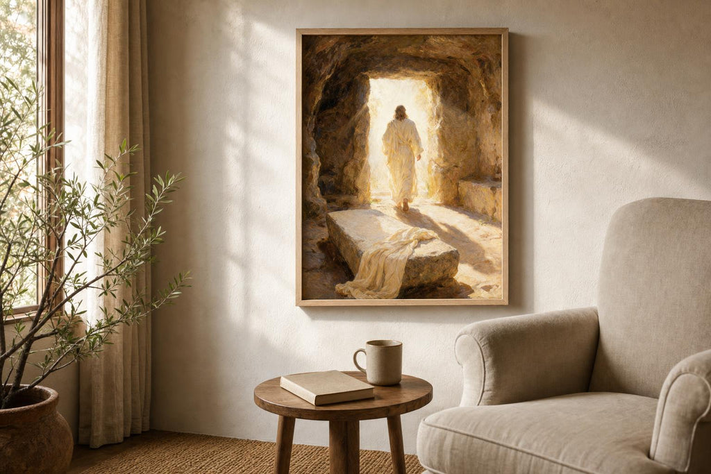 Morning of the Risen King framed room mockup 1