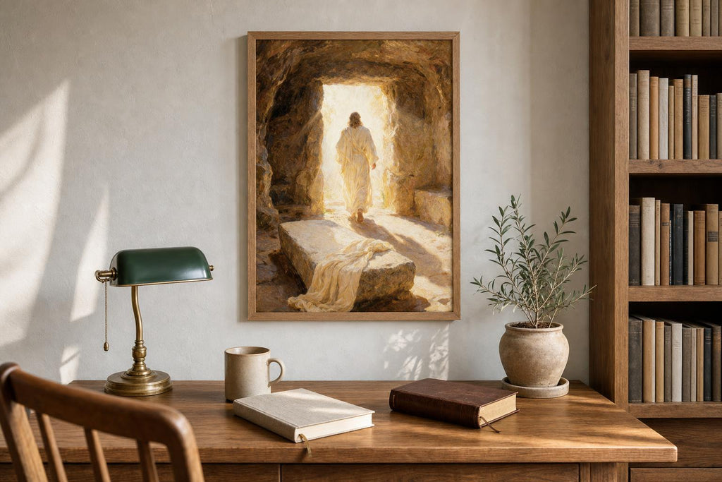 Morning of the Risen King framed room mockup 3