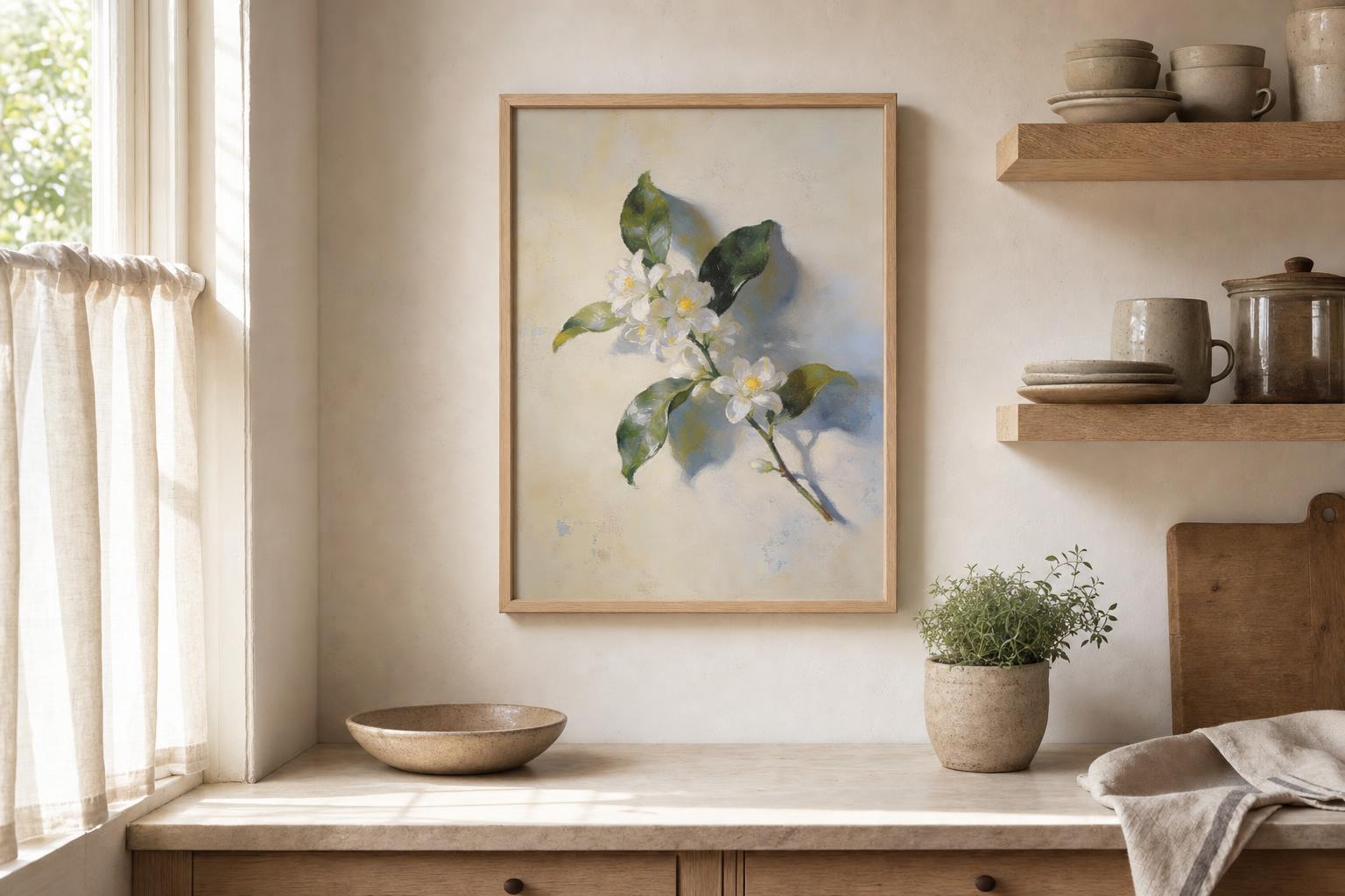 Citrus Bloom framed room mockup 1