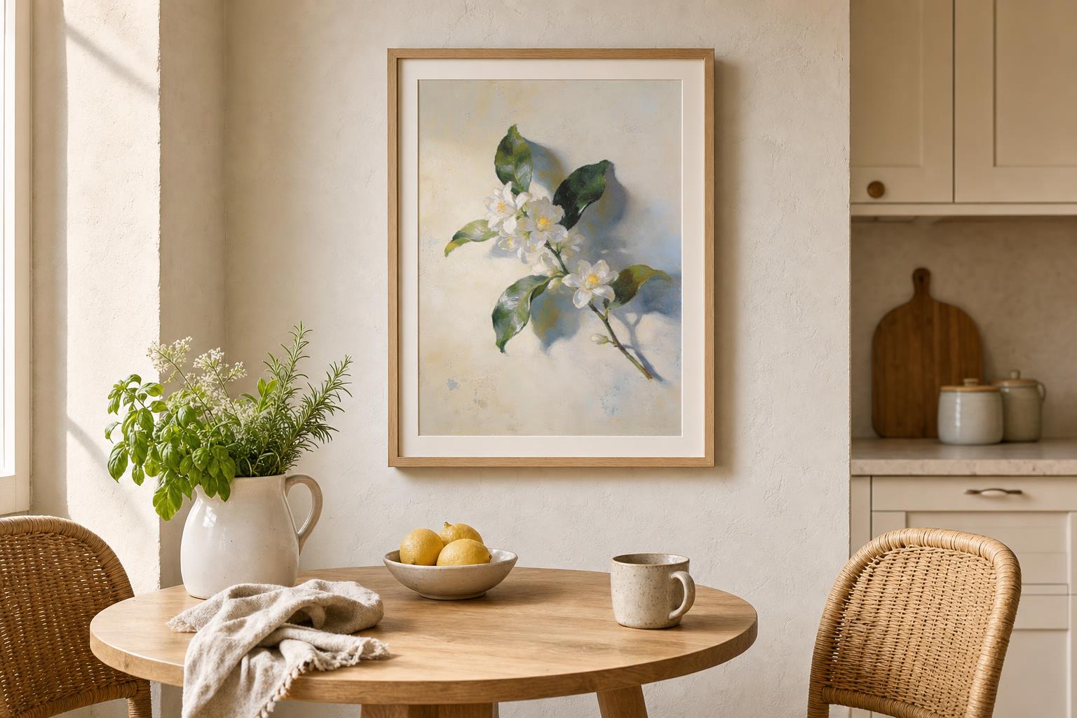 Citrus Bloom framed room mockup 2