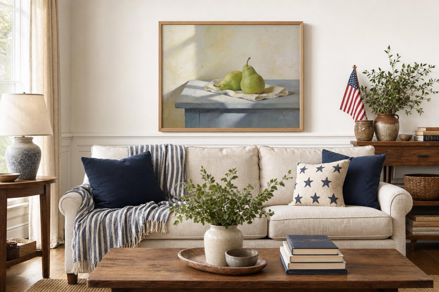 Pear Study framed room mockup 1