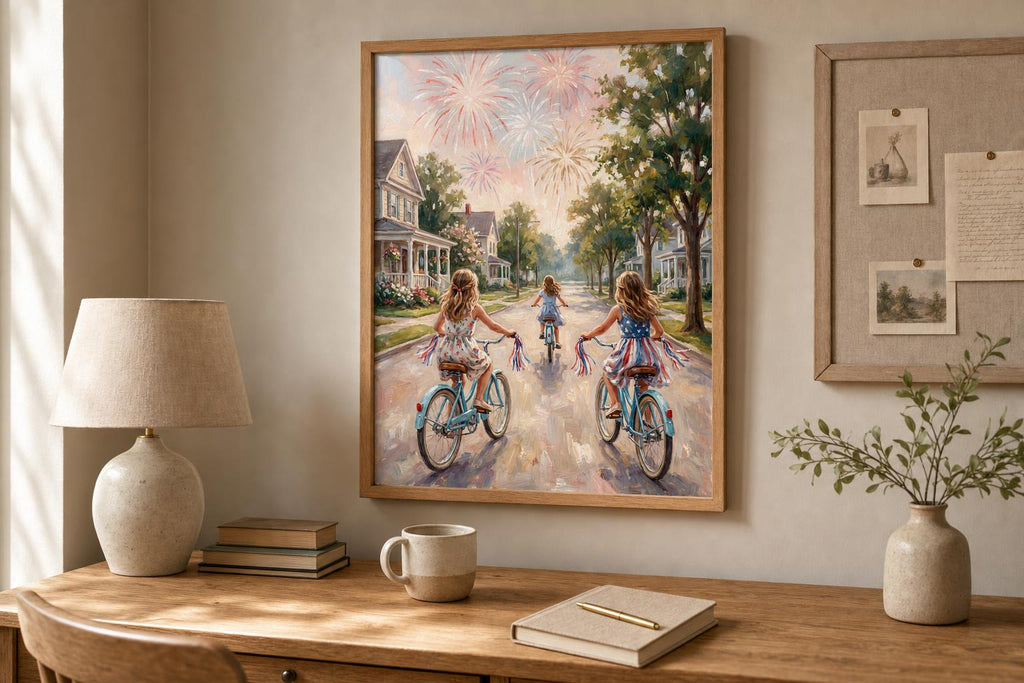 Racing the Fireworks Home framed room mockup 1