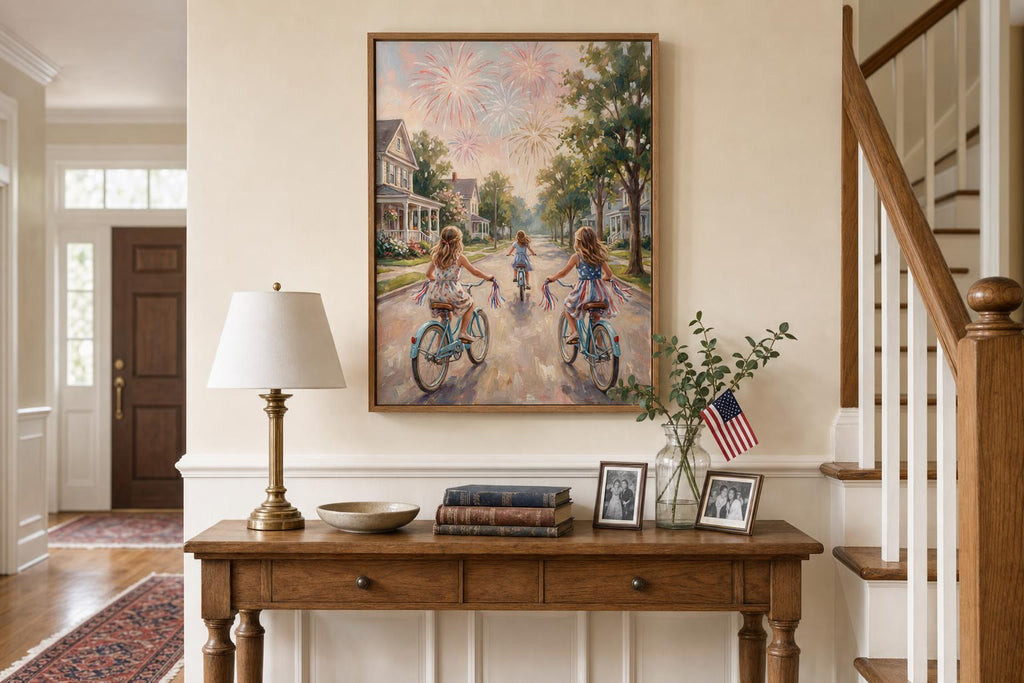Racing the Fireworks Home framed room mockup 3