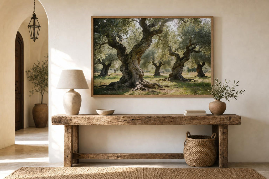 Roots of Peace framed room mockup 3