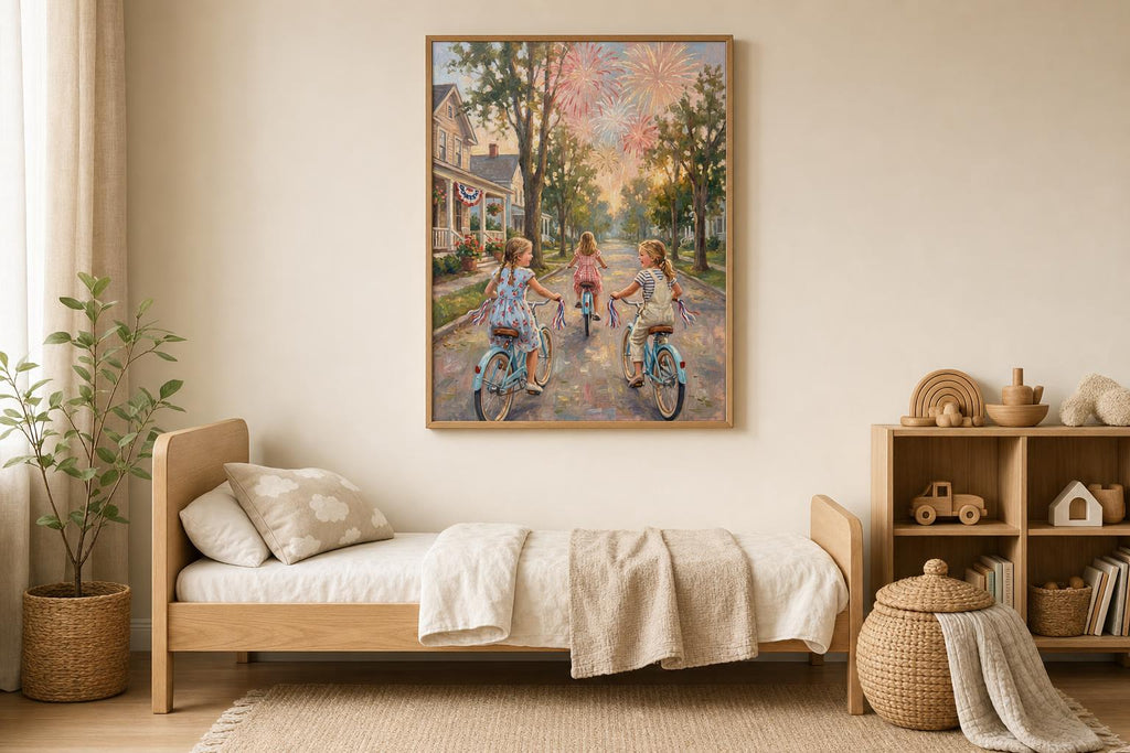 Secrets Under the Fireworks framed room mockup 1