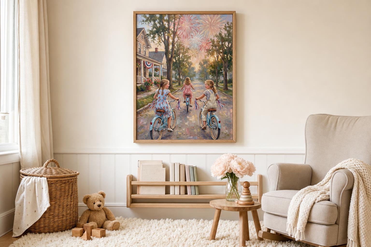 Secrets Under the Fireworks framed room mockup 2