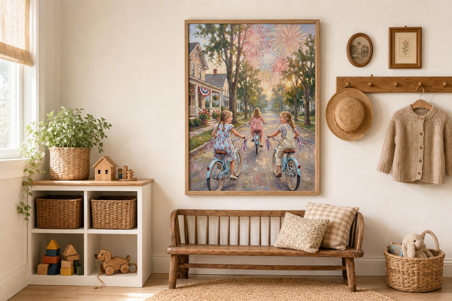 Secrets Under the Fireworks framed room mockup 3