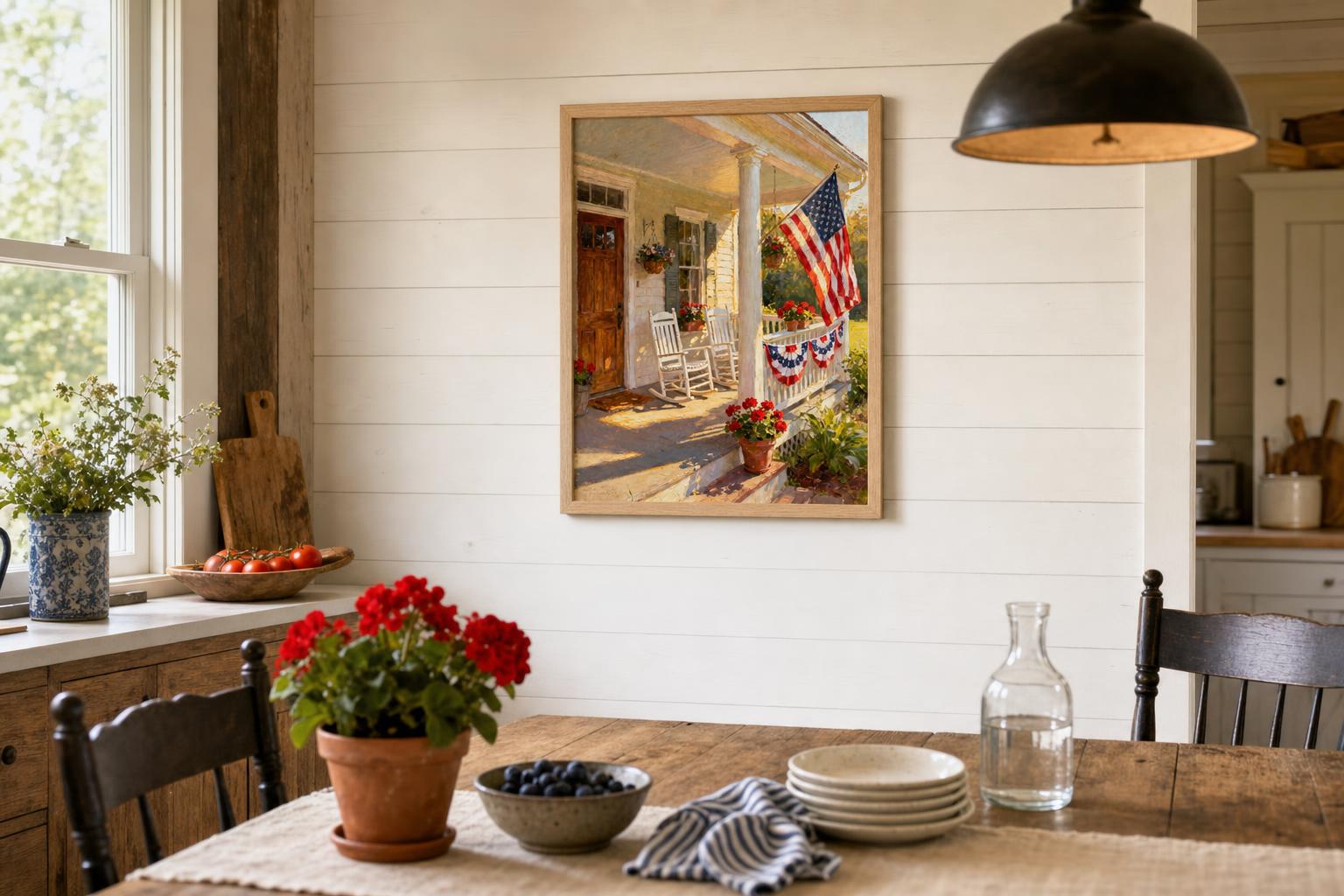 The Porch Was Ready for July I framed room mockup 2