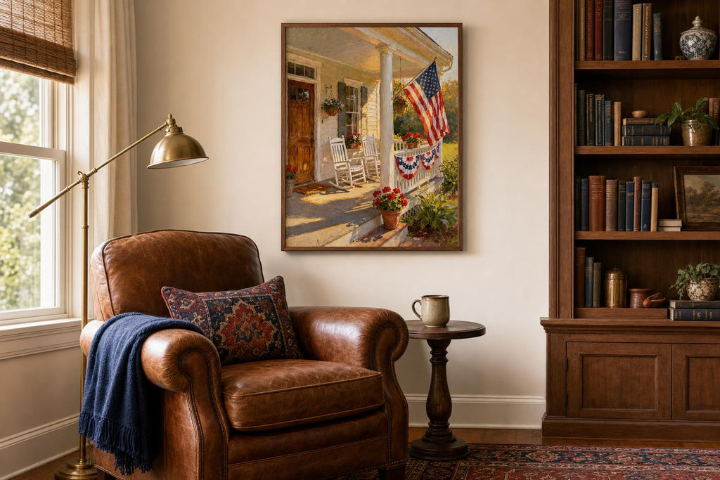 The Porch Was Ready for July I framed room mockup 3