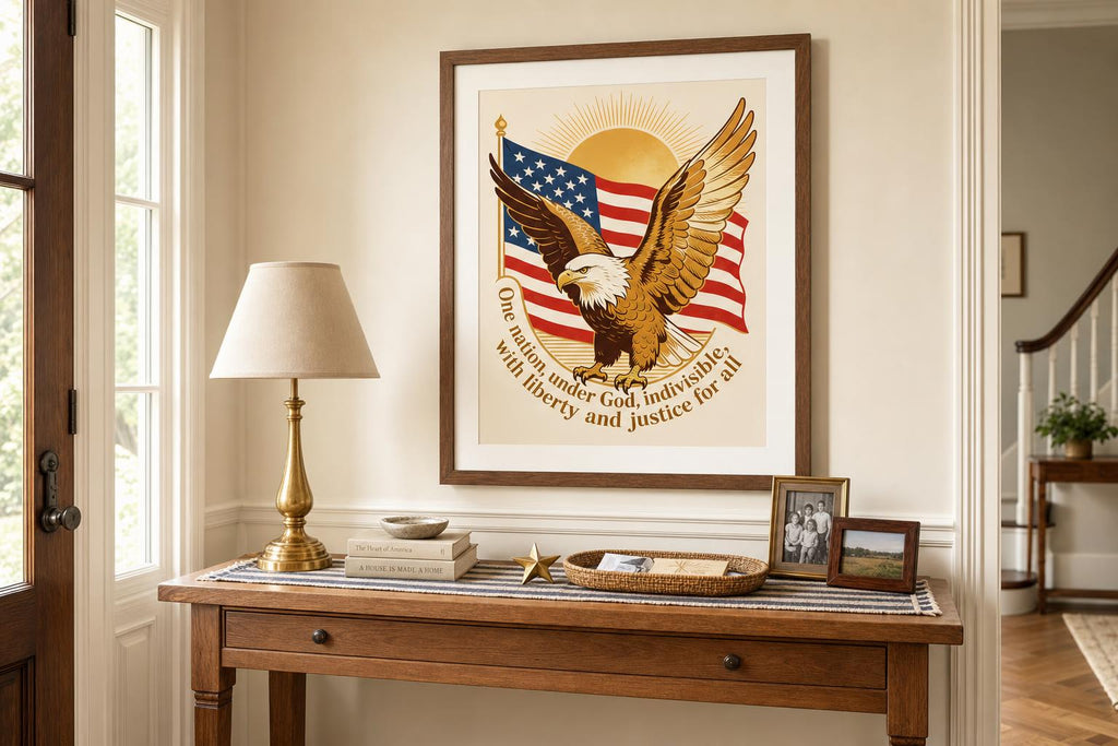 Under Wings of Freedom framed room mockup 3